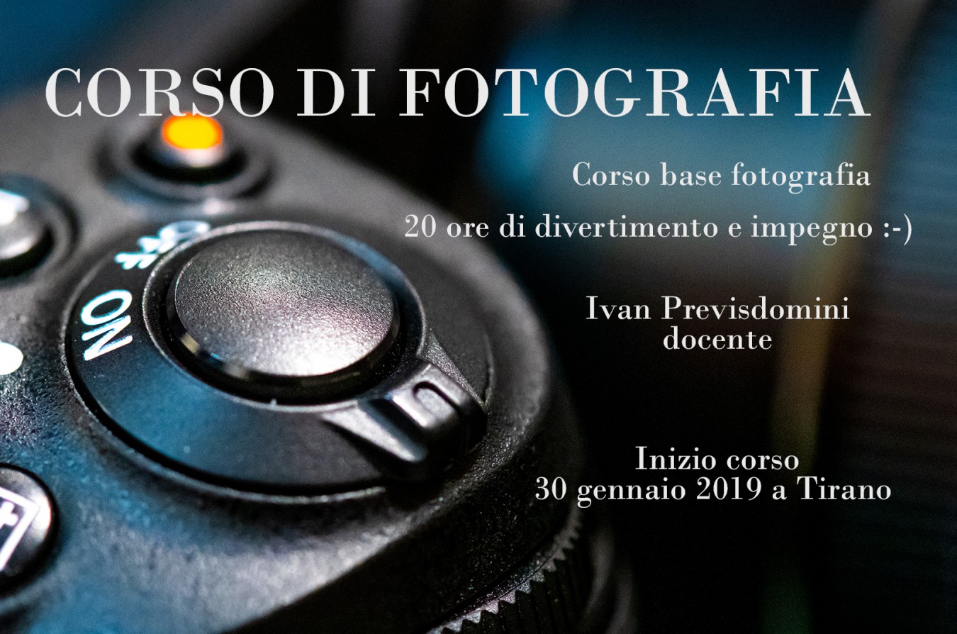 CORSO DI FOTOGRAFIA GENNAIO 2019